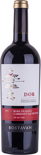 Vin  roşu sec - DOR Rara Neagra si Cabernet Sauvignon 2018, 0.75L, Bostavan