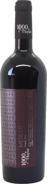 Vin  roşu sec - Ie de Fintesti Merlot 2017, 0.75L, 1000 de Chipuri